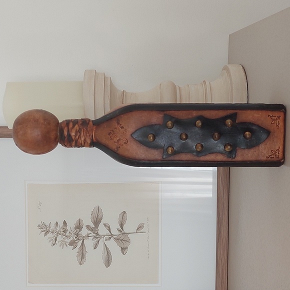 Italian Leather Wrapped Bottle Vintage - Picture 1 of 3